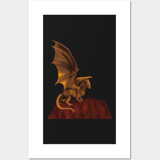 Dragonriders of Pern Brown Dragon Wall Art by panther-star